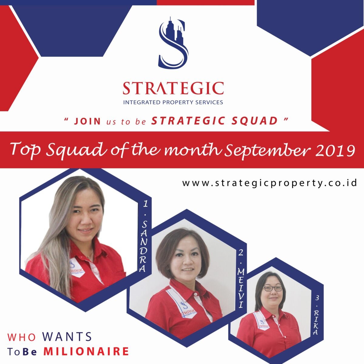 TOP SQUAD OF THE MONTH SEPTEMBER 2019 STRATEGIC PROPERTY