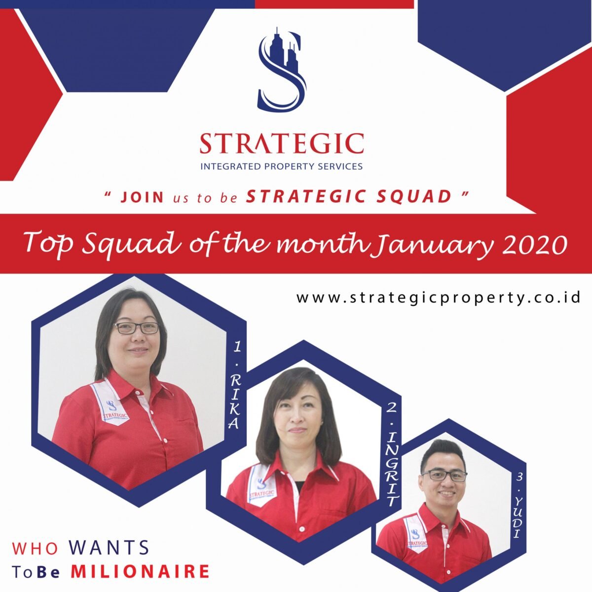 STRATEGIC PROPERTY TOP SQUAD OF THE MONTH JANUARY 2020